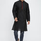 Mens Raw Silk Kurta With Loop Buttons