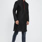 Mens Raw Silk Kurta With Loop Buttons