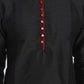 Mens Raw Silk Kurta With Loop Buttons