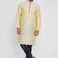 Mens Raw Silk Kurta With Loop Buttons