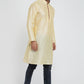 Mens Raw Silk Kurta With Loop Buttons