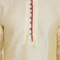 Mens Raw Silk Kurta With Loop Buttons