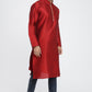 Mens Raw Silk Kurta With Loop Buttons