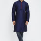 Mens Raw Silk Kurta With Loop Buttons