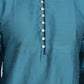 Mens Raw Silk Kurta With Loop Buttons