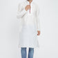 Mens Raw Silk Kurta With Loop Buttons