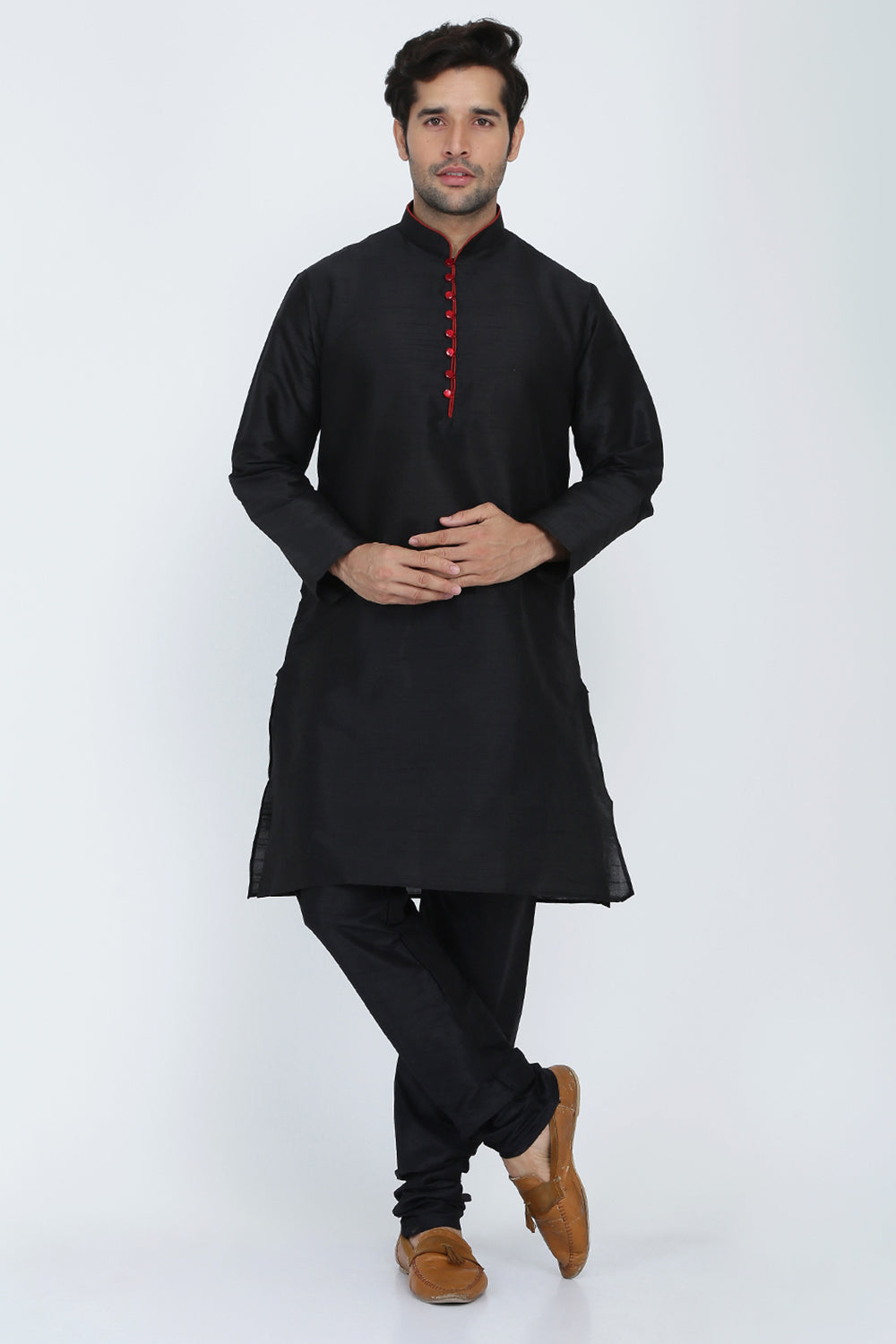 Mens Raw Silk Kurta Pyjama Set