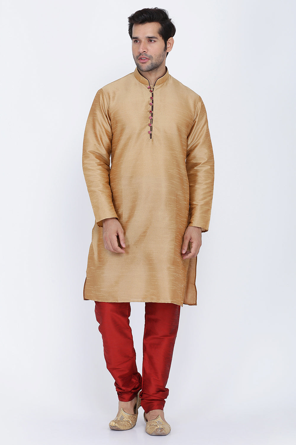 Mens Raw Silk Kurta Pyjama Set