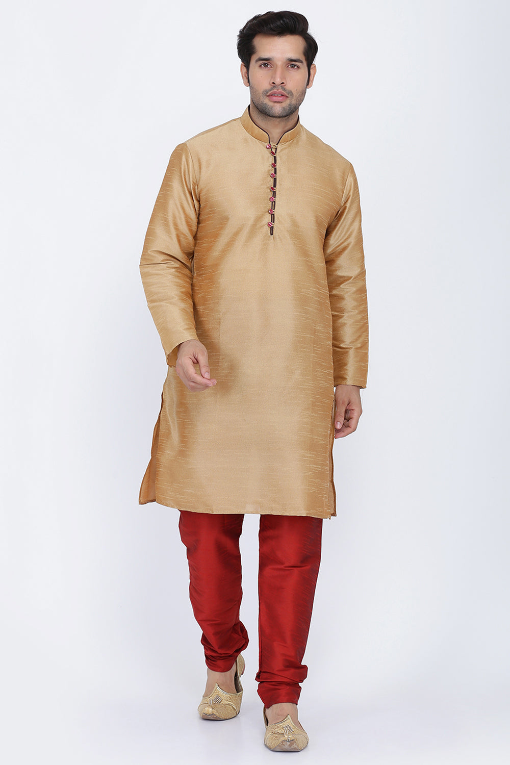 Mens Raw Silk Kurta Pyjama Set