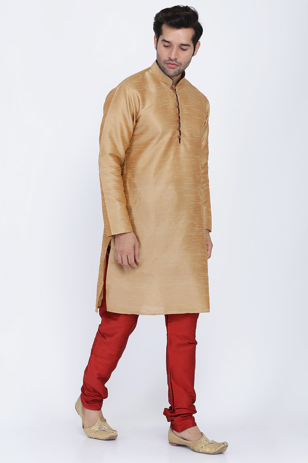 Mens Raw Silk Kurta Pyjama Set