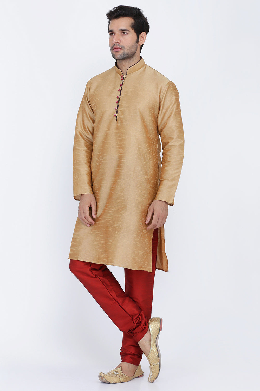 Mens Raw Silk Kurta Pyjama Set