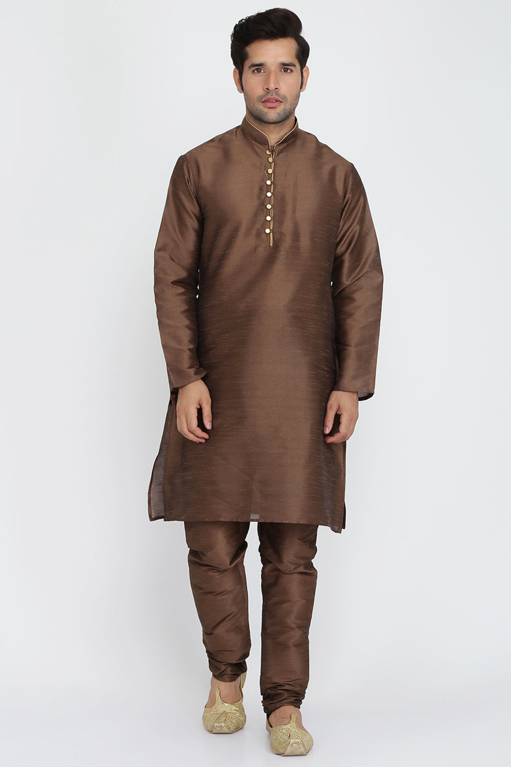 Mens Raw Silk Kurta Pyjama Set