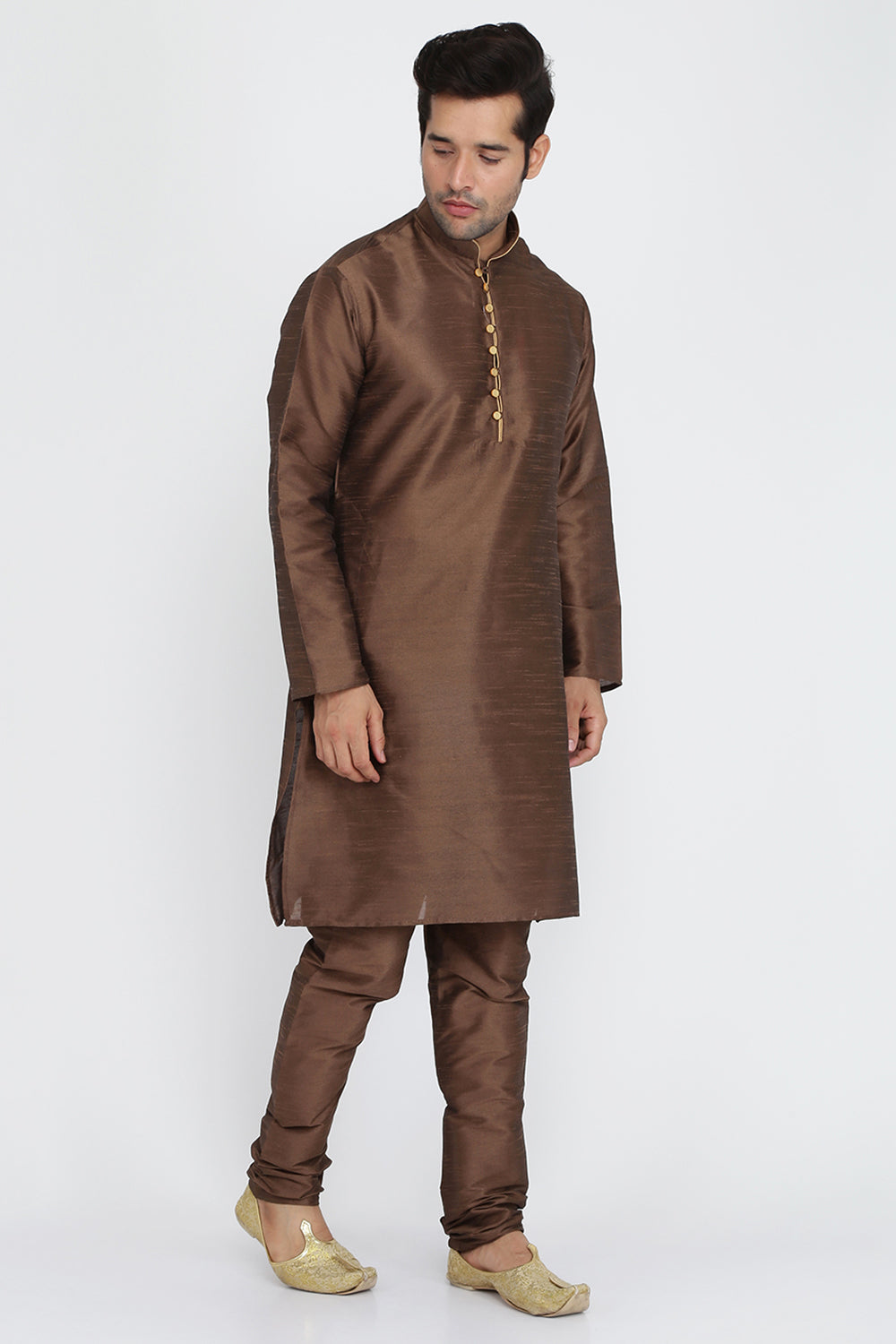 Mens Raw Silk Kurta Pyjama Set