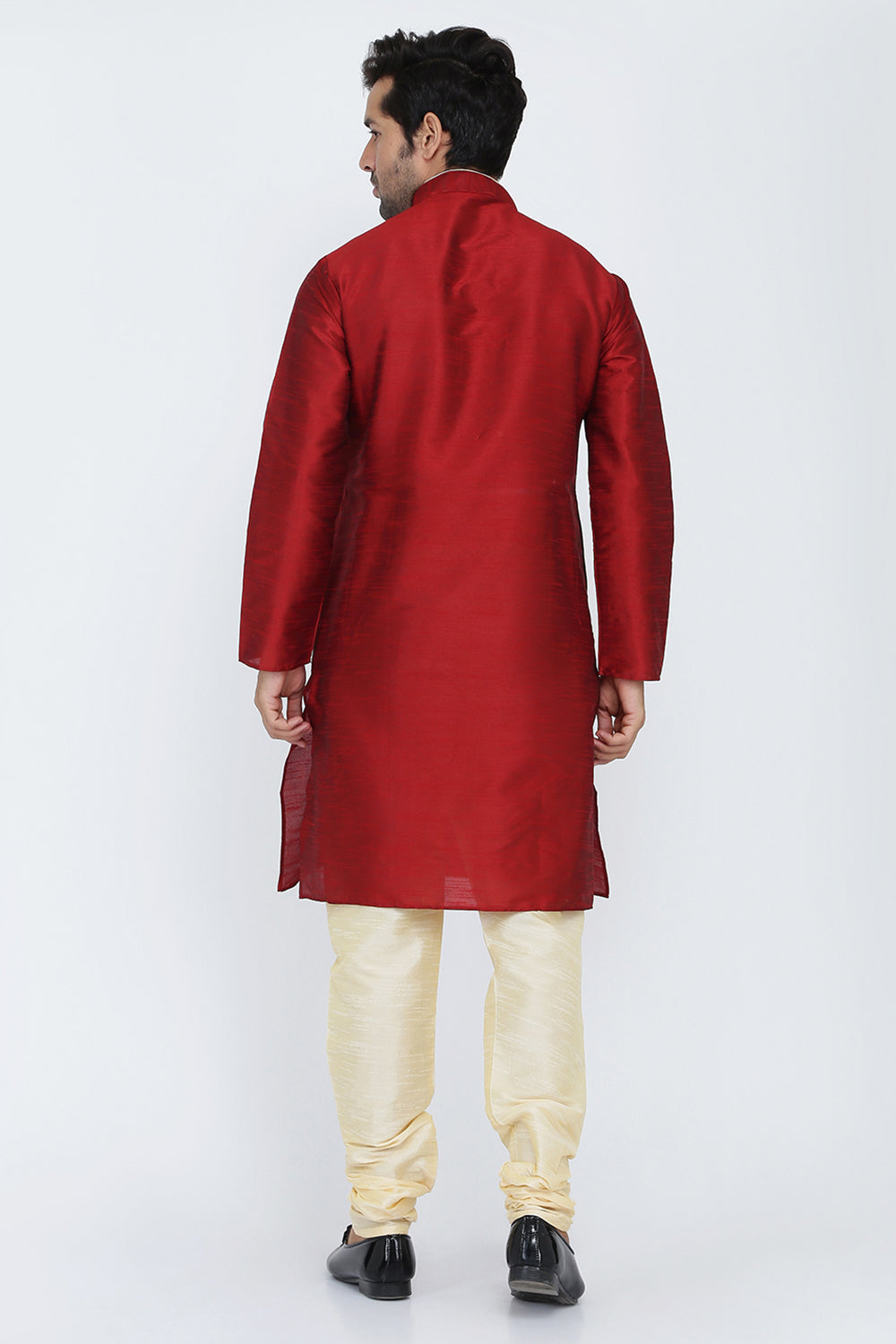 Mens Raw Silk Kurta Pyjama Set