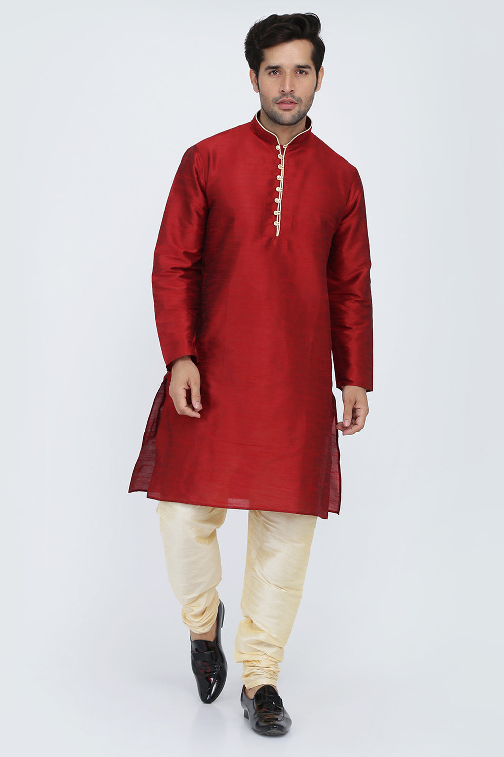 Mens Raw Silk Kurta Pyjama Set