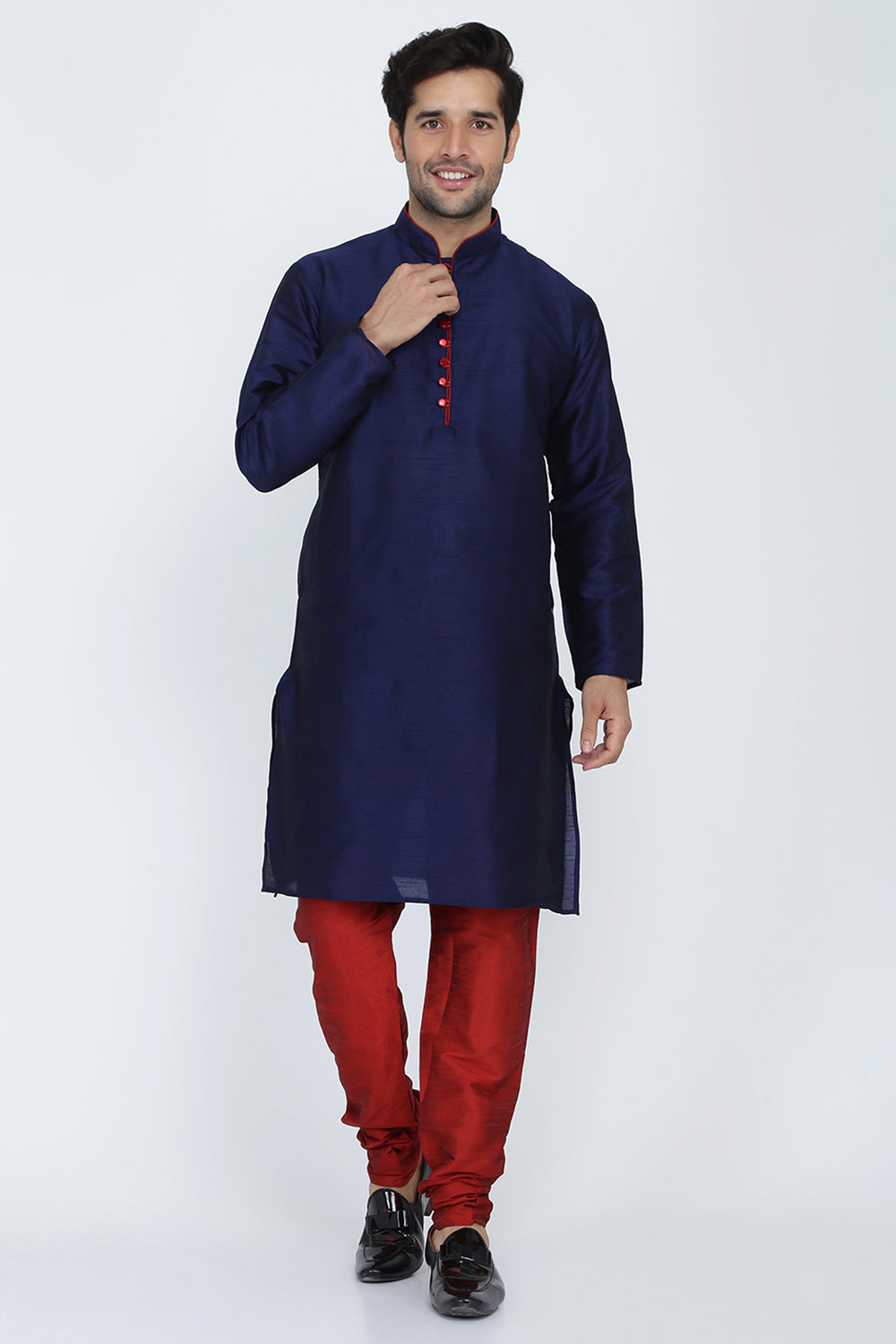 Mens Raw Silk Kurta Pyjama Set