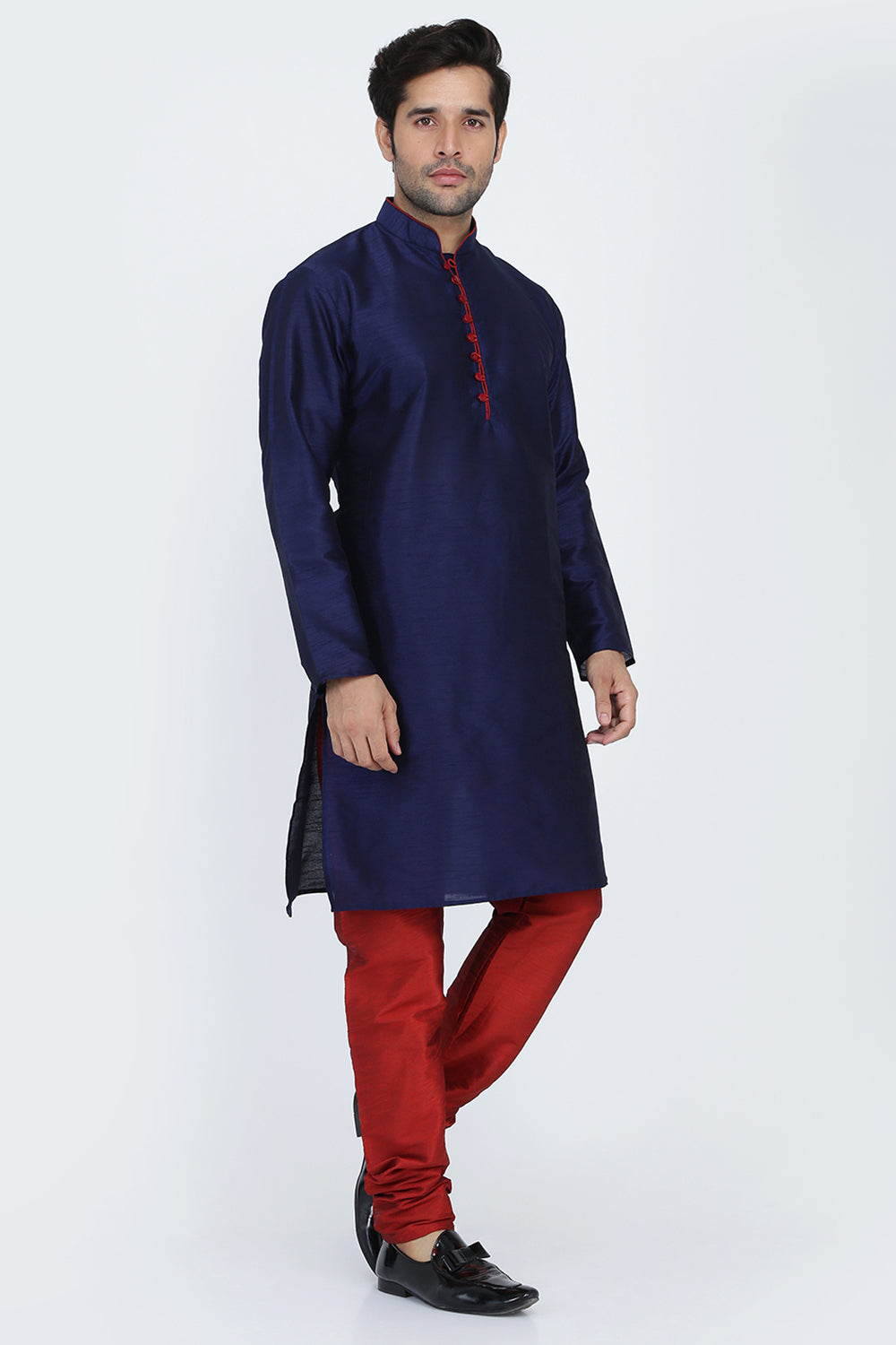 Mens Raw Silk Kurta Pyjama Set