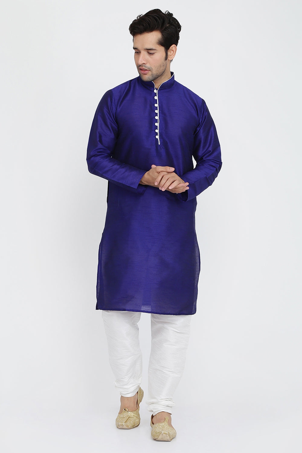 Mens Raw Silk Kurta Pyjama Set