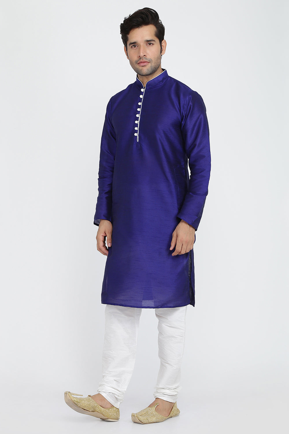 Mens Raw Silk Kurta Pyjama Set