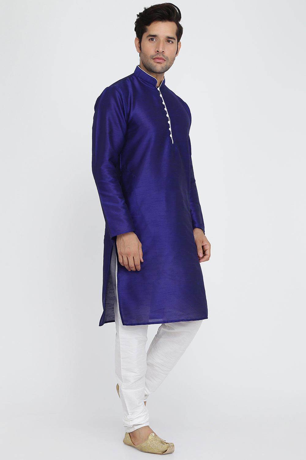 Mens Raw Silk Kurta Pyjama Set