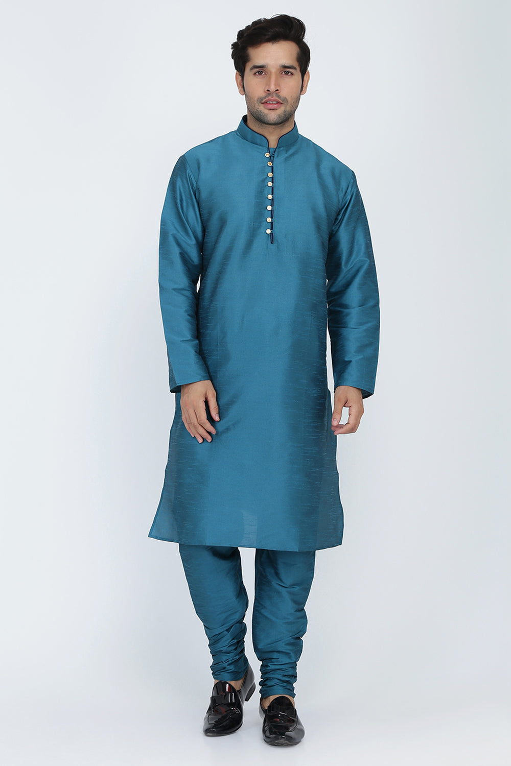 Mens Raw Silk Kurta Pyjama Set