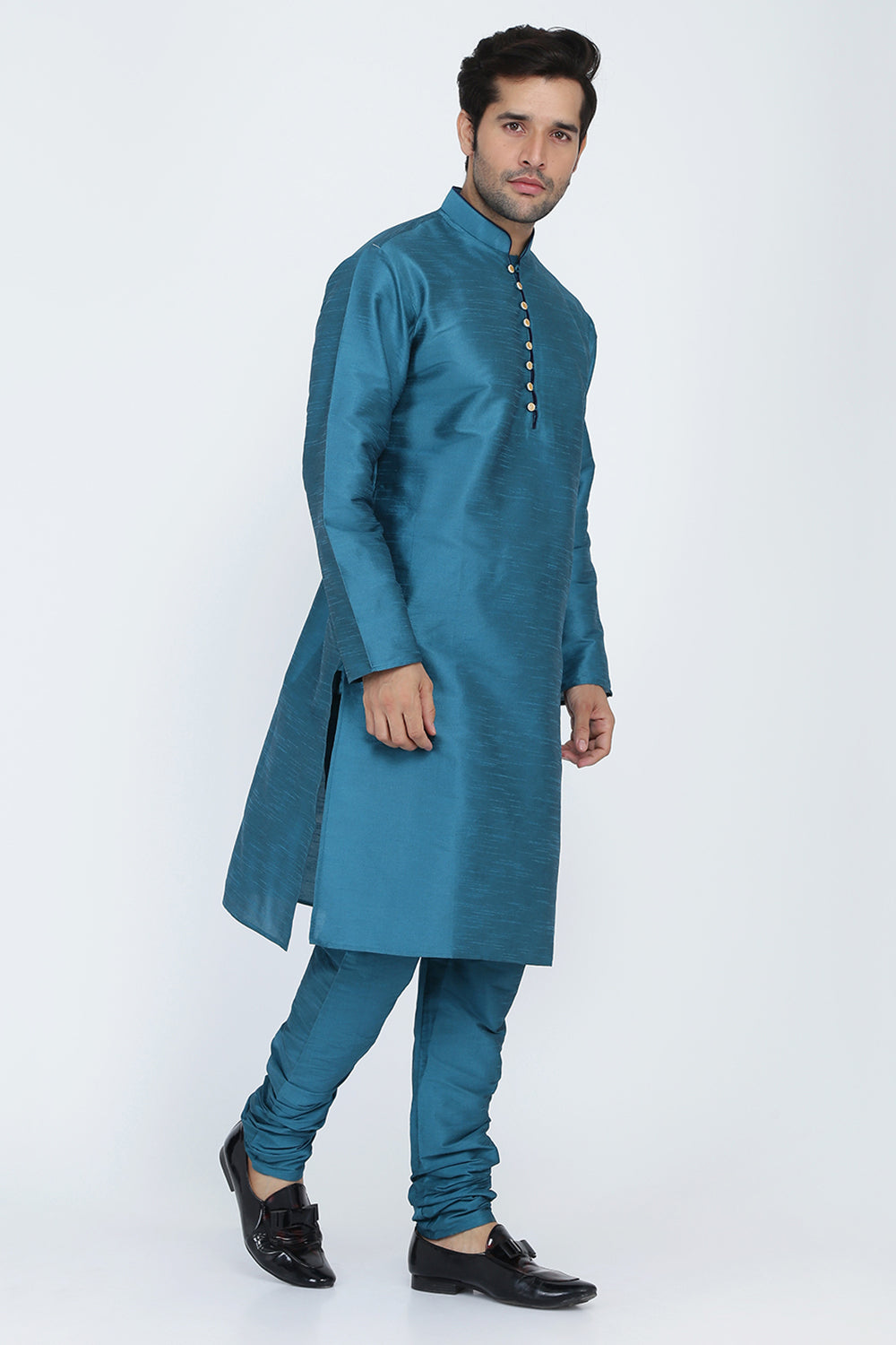 Mens Raw Silk Kurta Pyjama Set