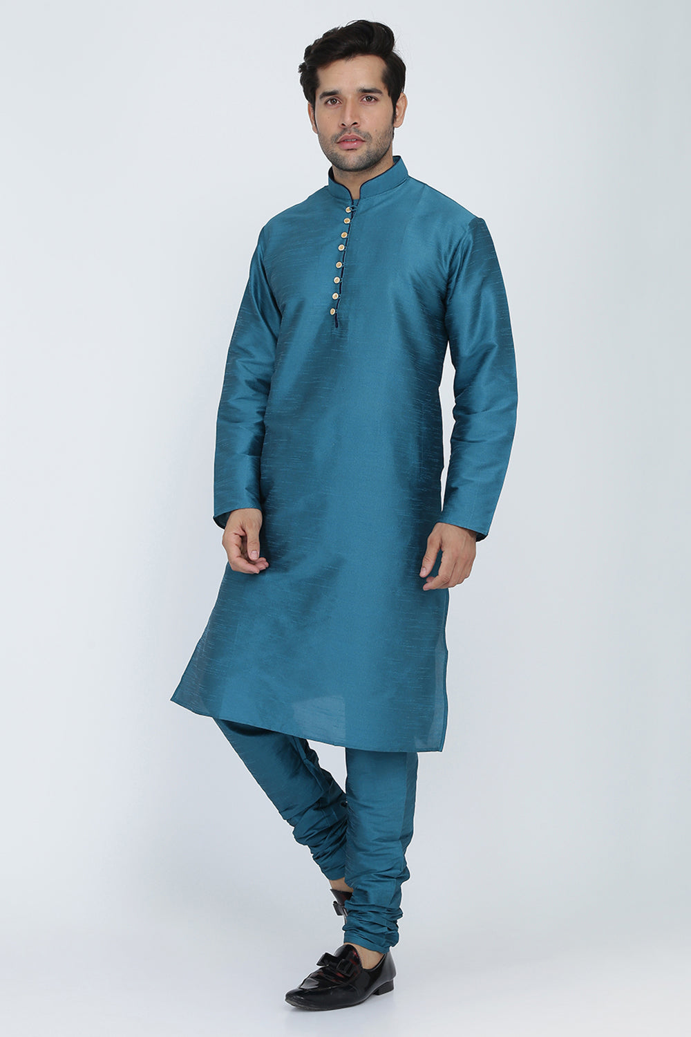 Mens Raw Silk Kurta Pyjama Set