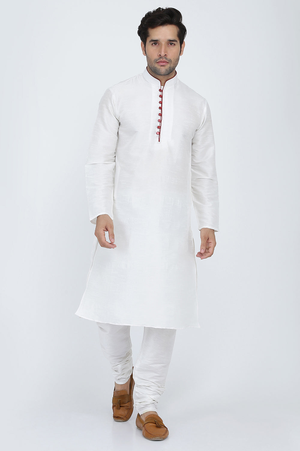 Mens Raw Silk Kurta Pyjama Set