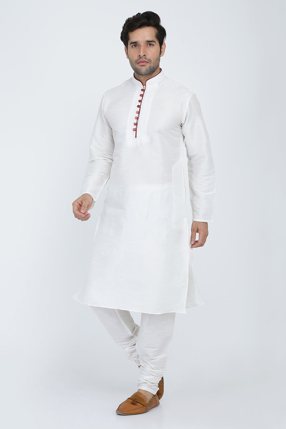 Mens Raw Silk Kurta Pyjama Set