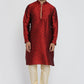 Mens Jacquard Silk Kurta Pyjama Set