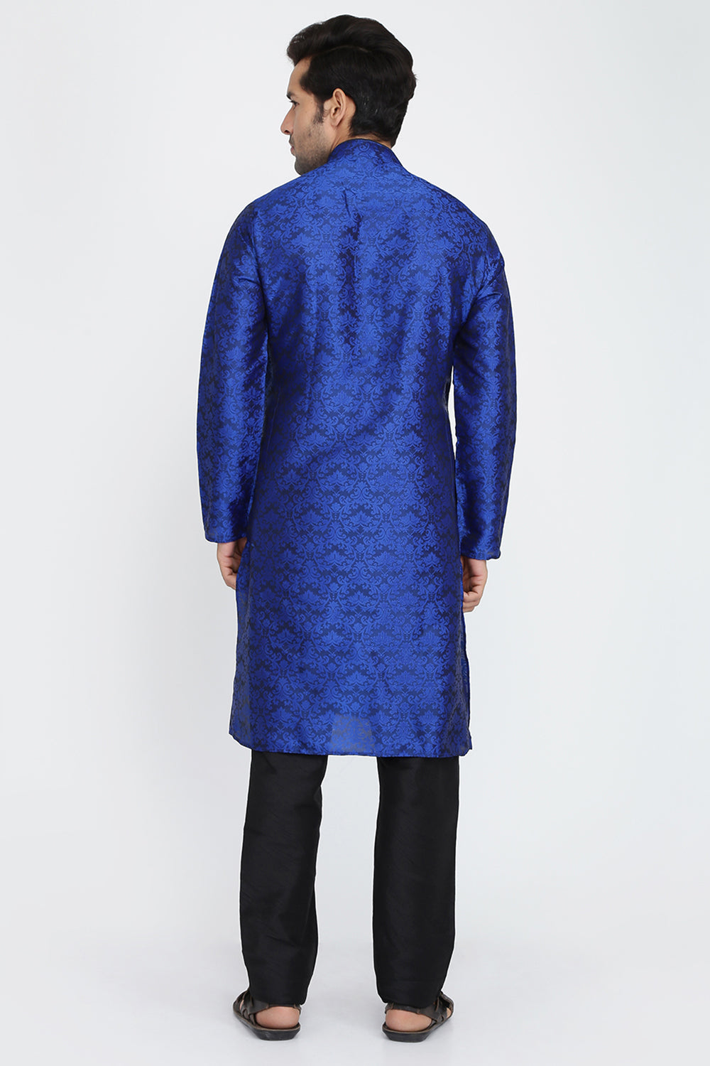 Mens Jacquard Silk Kurta Pyjama Set