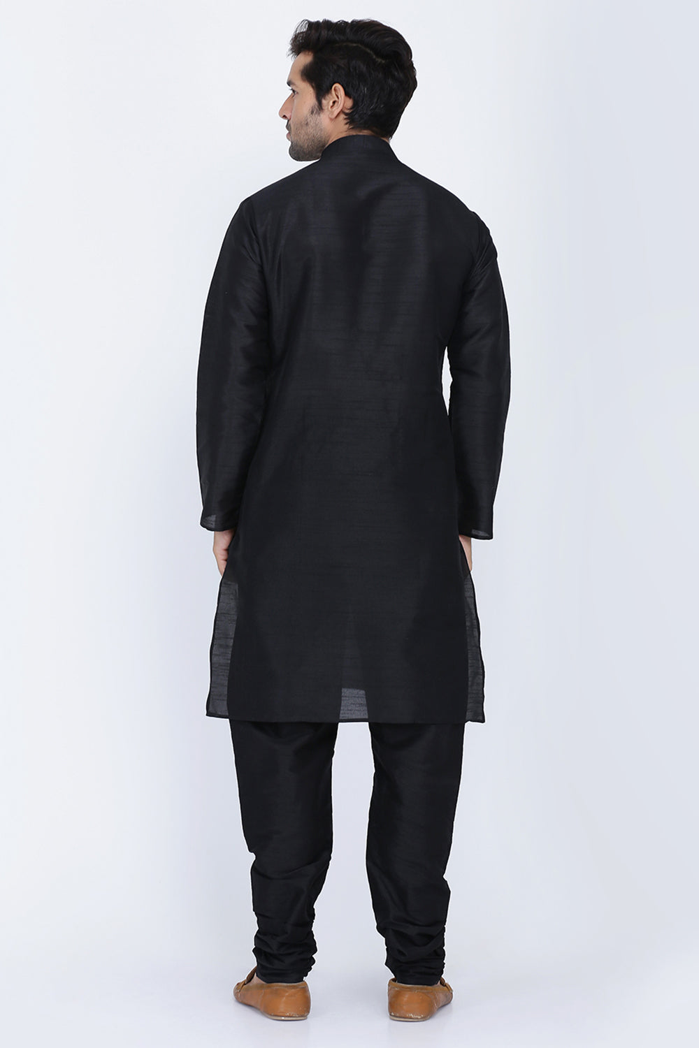 Mens Raw Silk Kurta Pyjama Set