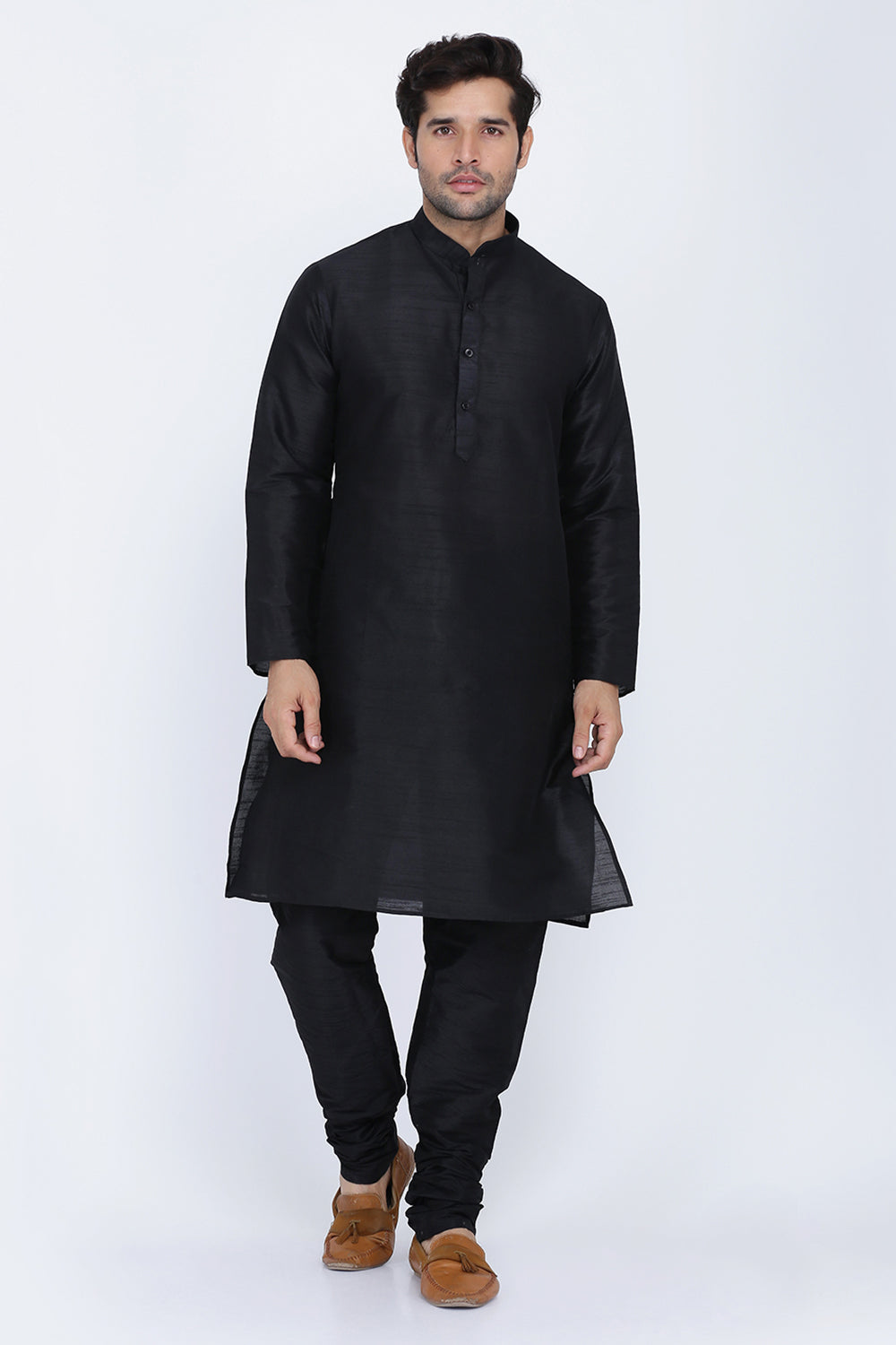 Mens Raw Silk Kurta Pyjama Set