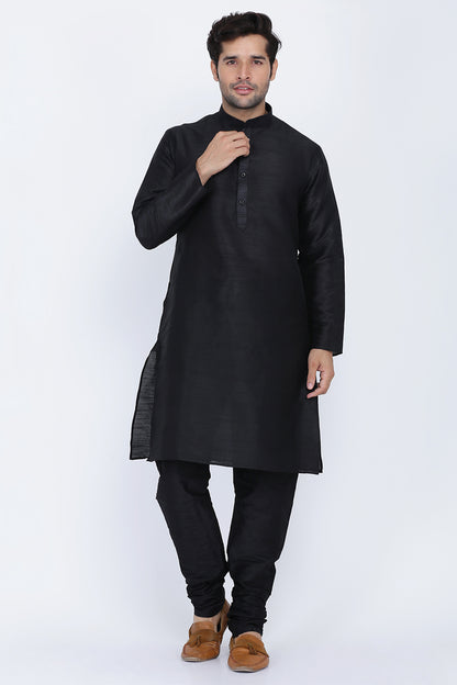 Mens Raw Silk Kurta Pyjama Set