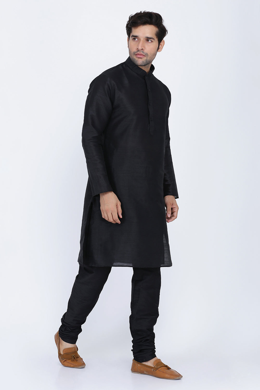 Mens Raw Silk Kurta Pyjama Set