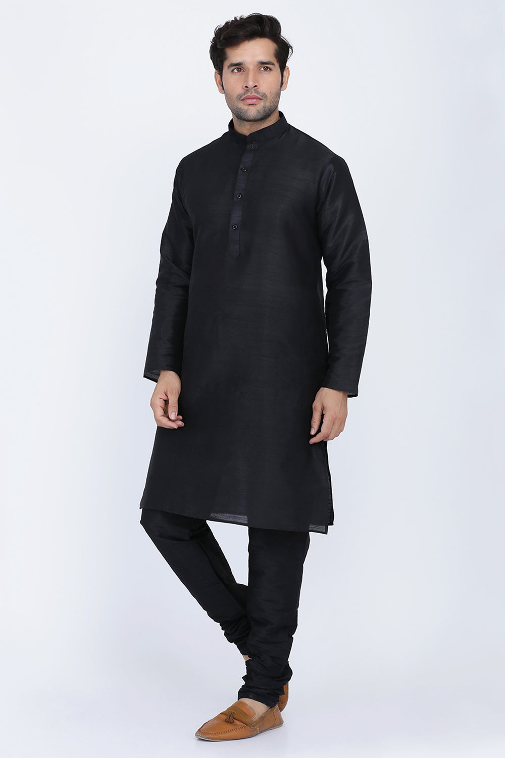 Mens Raw Silk Kurta Pyjama Set