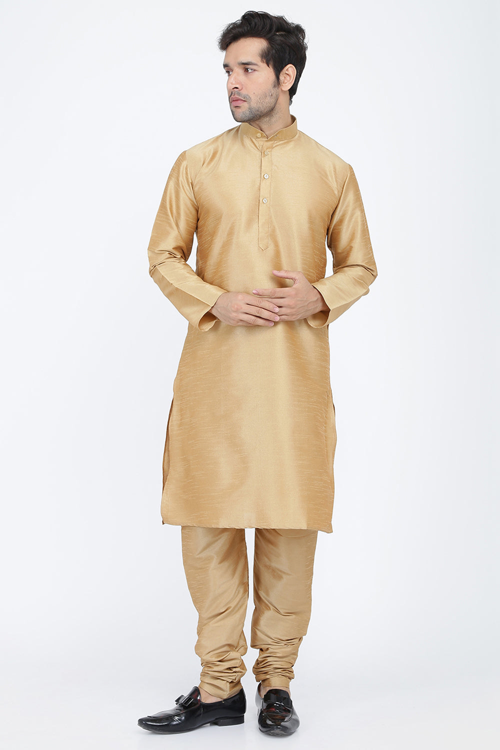 Mens Raw Silk Kurta Pyjama Set