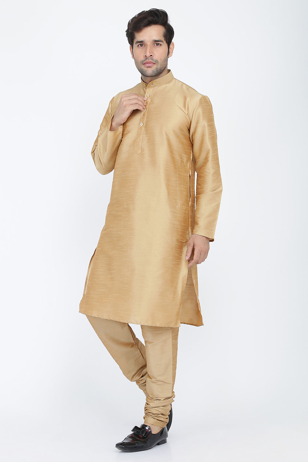 Mens Raw Silk Kurta Pyjama Set