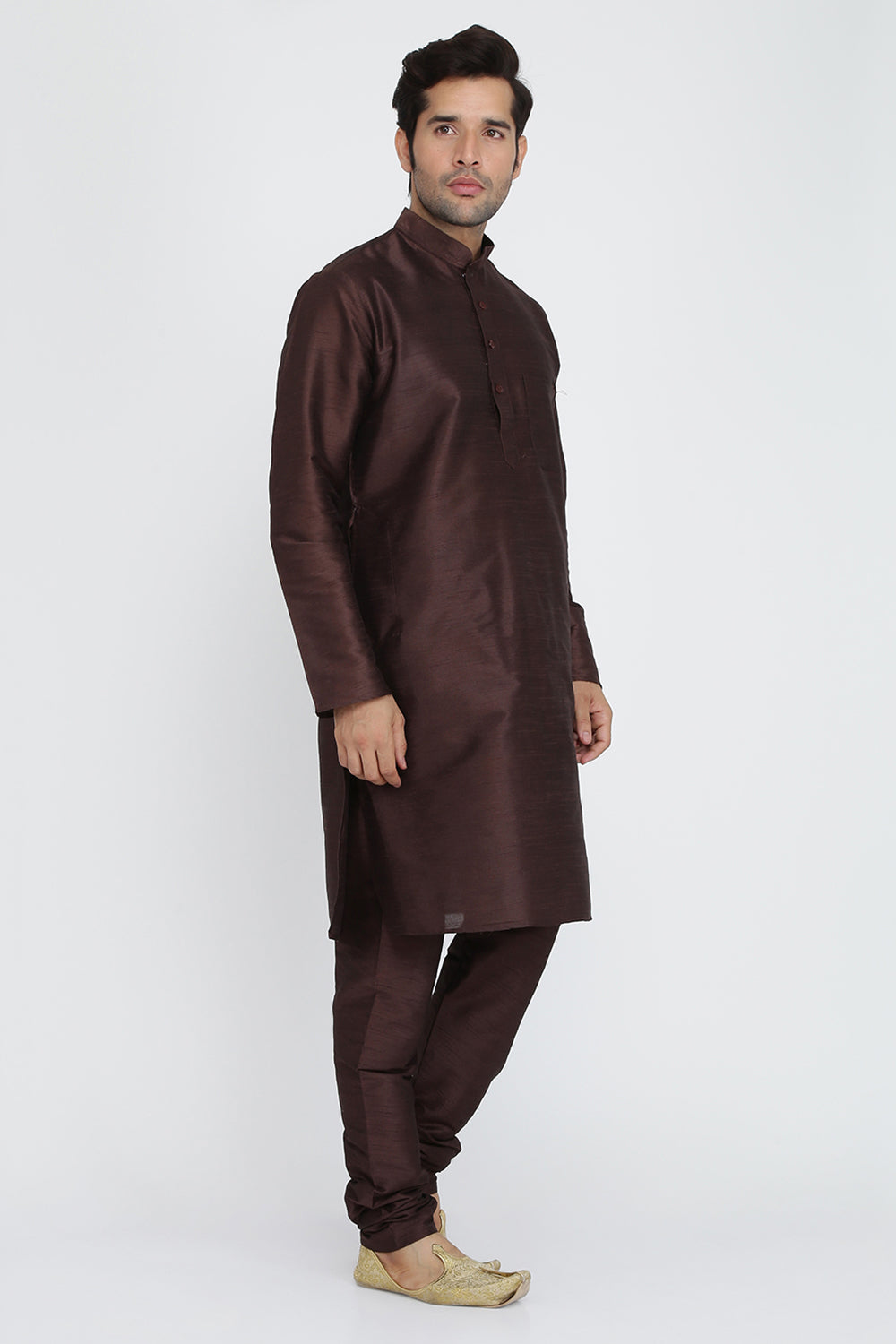 Mens Raw Silk Kurta Pyjama Set