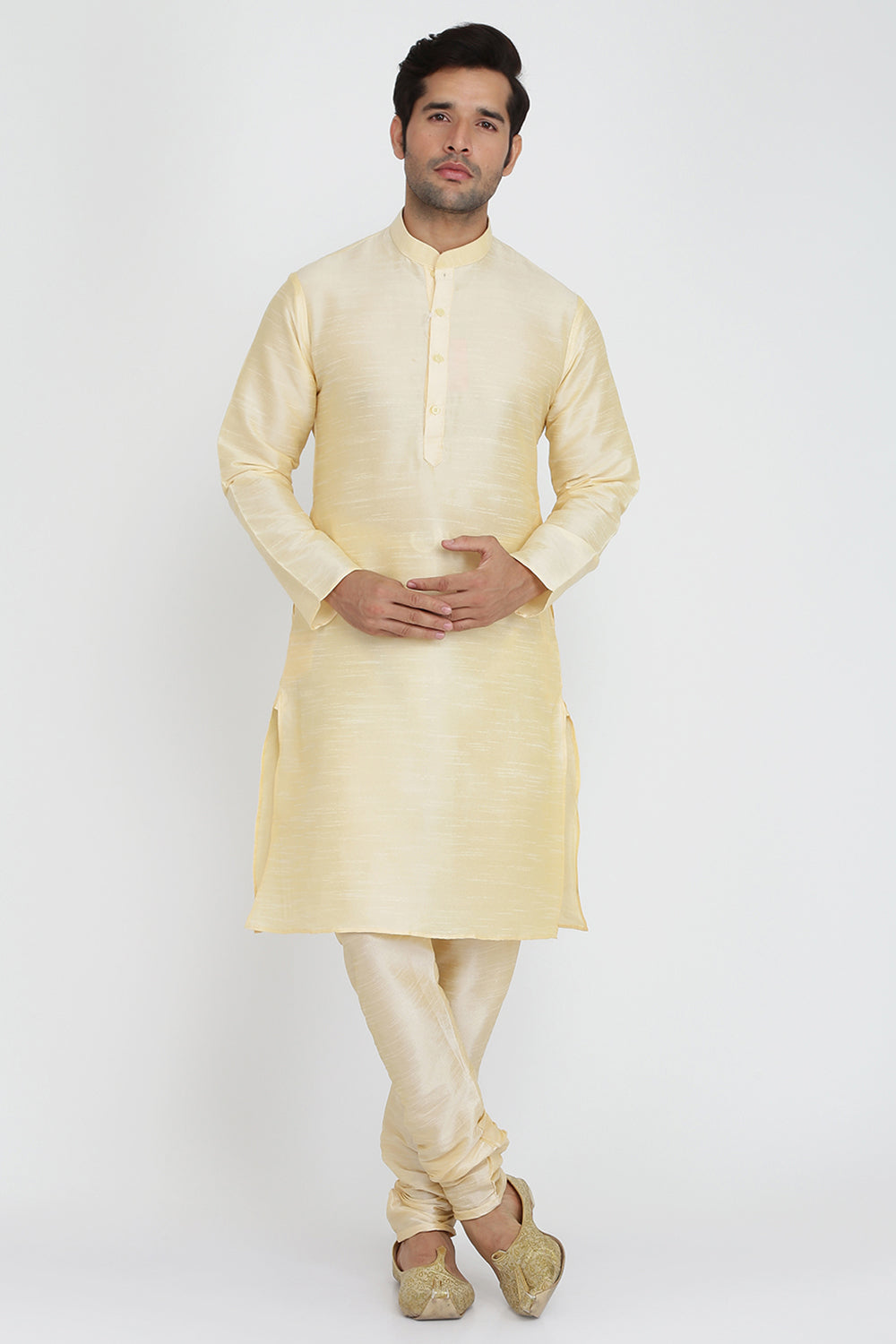 Mens Raw Silk Kurta Pyjama Set