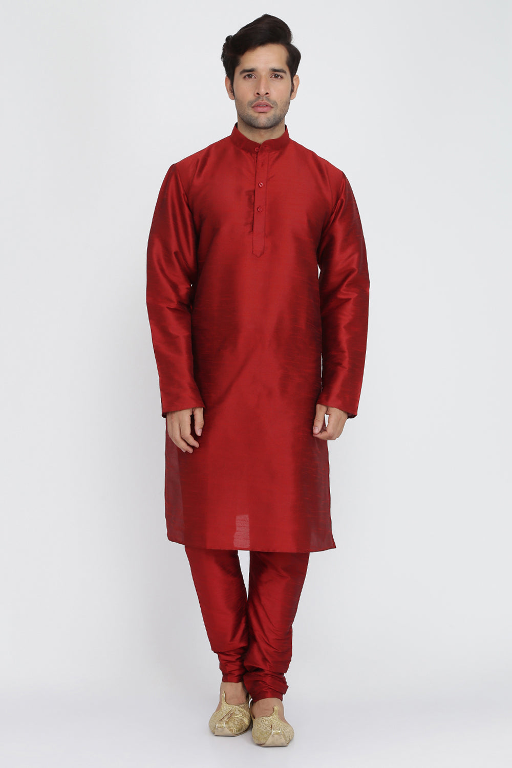 Mens Raw Silk Kurta Pyjama Set