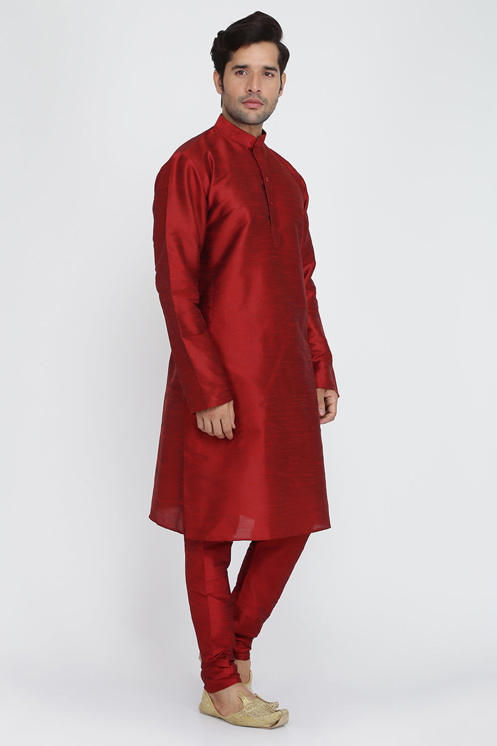 Mens Raw Silk Kurta Pyjama Set