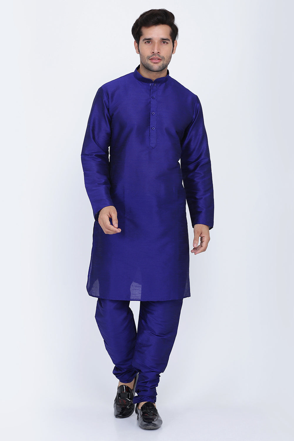 Mens Raw Silk Kurta Pyjama Set