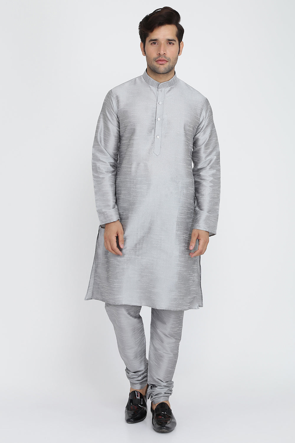 Mens Raw Silk Kurta Pyjama Set