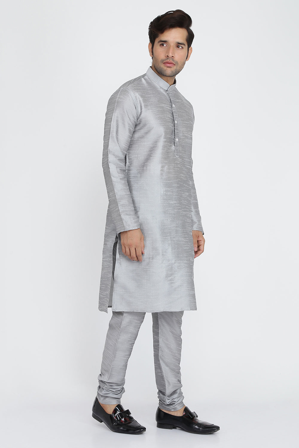 Mens Raw Silk Kurta Pyjama Set