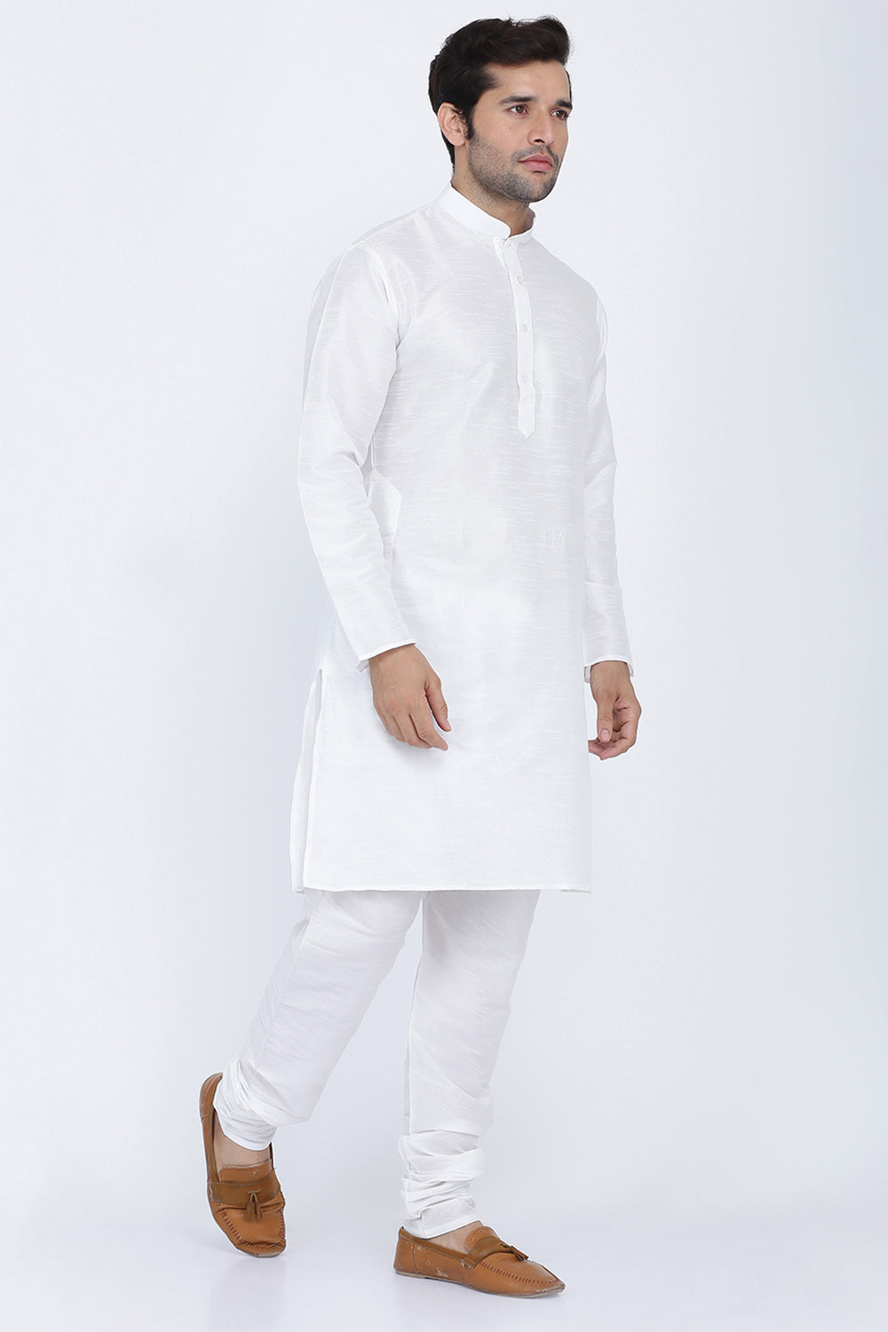 Mens Raw Silk Kurta Pyjama Set