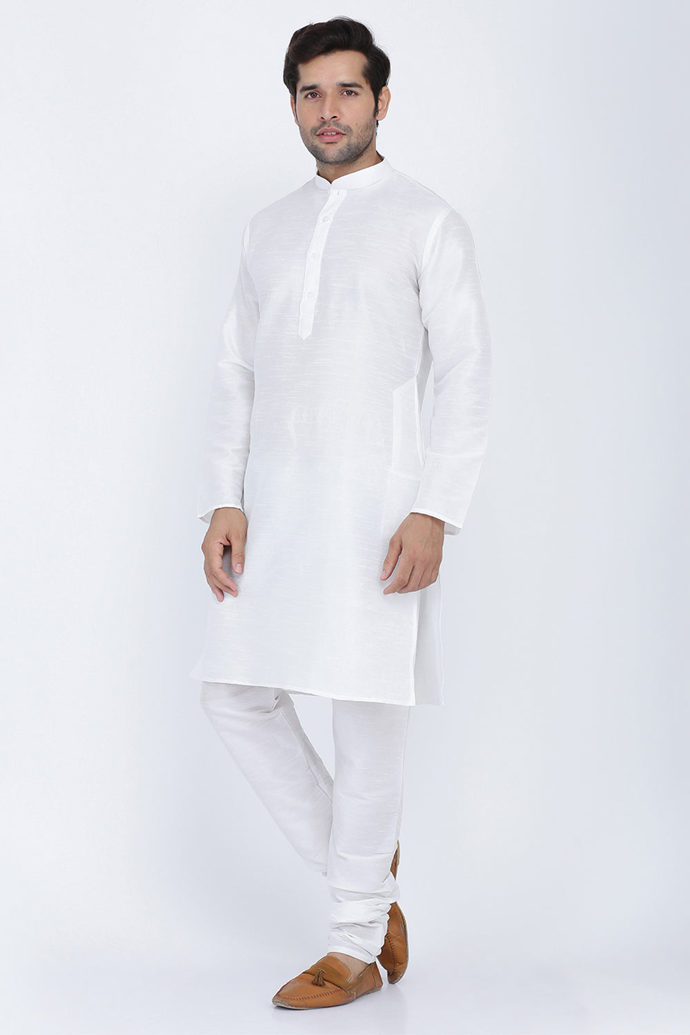 Mens Raw Silk Kurta Pyjama Set