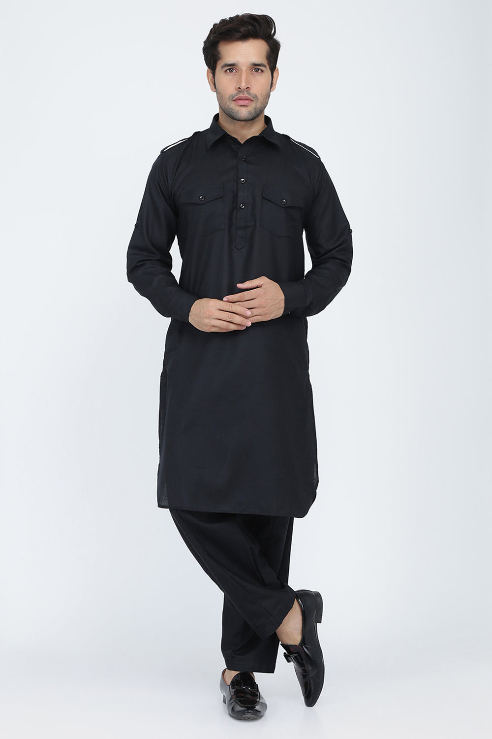 Mens Cotton Pathani Suit Set