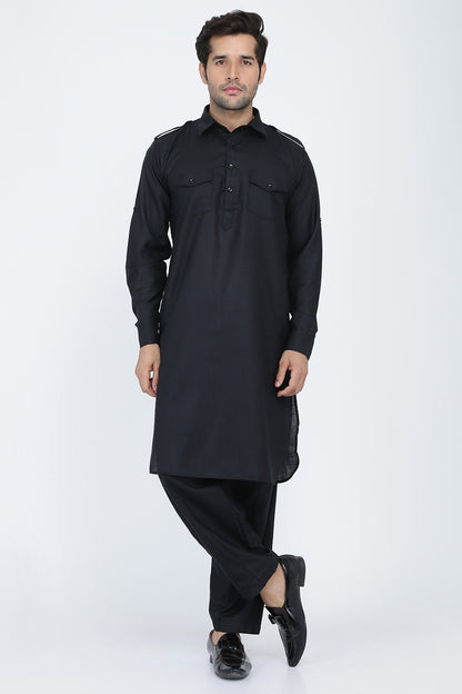 Mens Cotton Pathani Suit Set