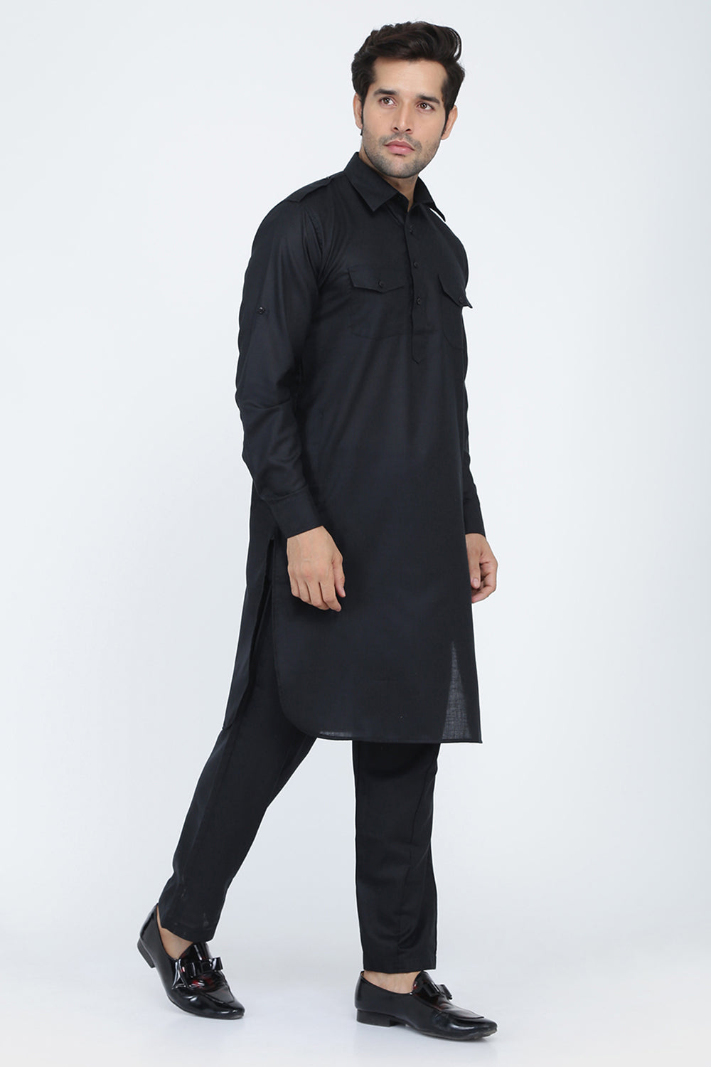 Mens Cotton Pathani Suit Set